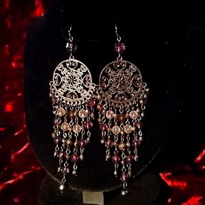 Vintage dangle beaded earrings